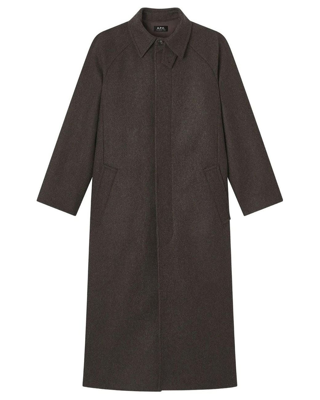 A.P.C. Gray Mélange Waterproof Coat