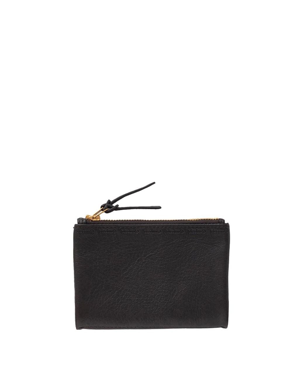 Visvim Black Portafoglio Pieghevole Con Zip for men