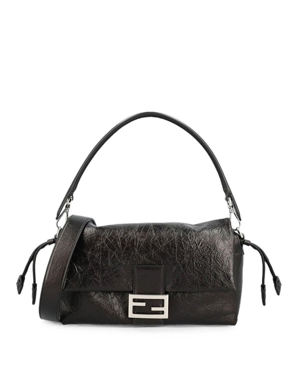 Fendi Black Baguette Soft Md Vit.Jamie