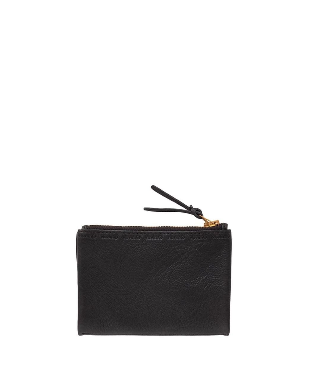 Visvim Black Portafoglio Pieghevole Con Zip for men