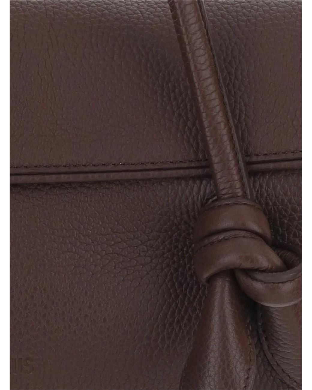 Jacquemus Brown Le Turismo Long In Pebbled Leather