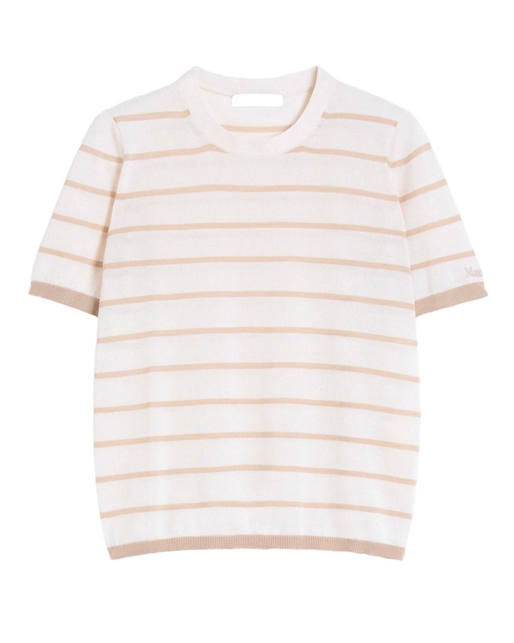 Max Mara White Cashmere And Silk Yarn Sweater