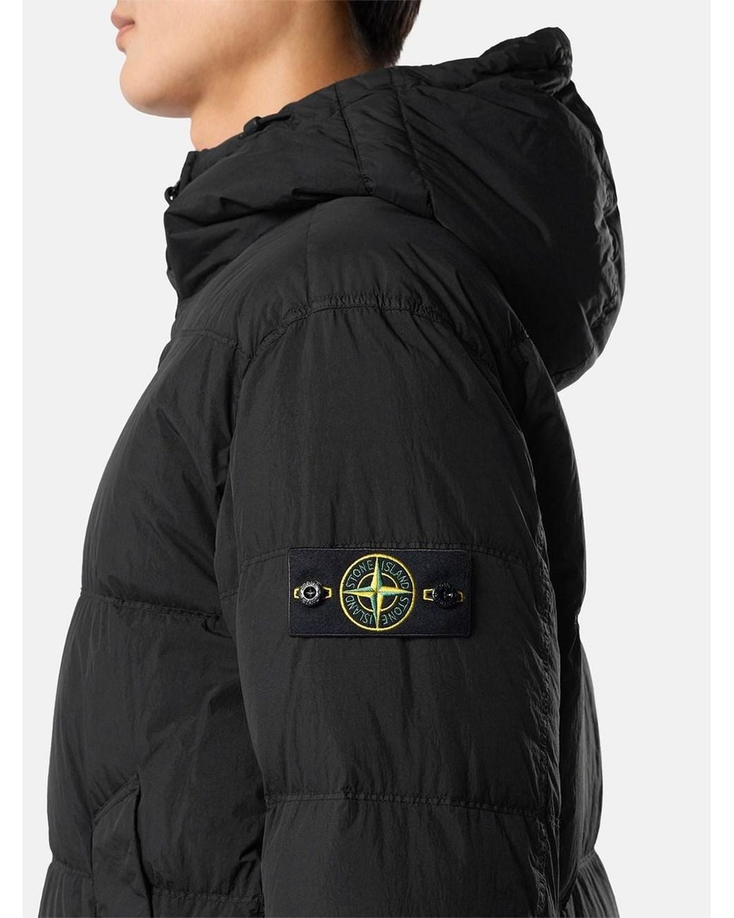 Stone Island Black Jacket With Zip for men