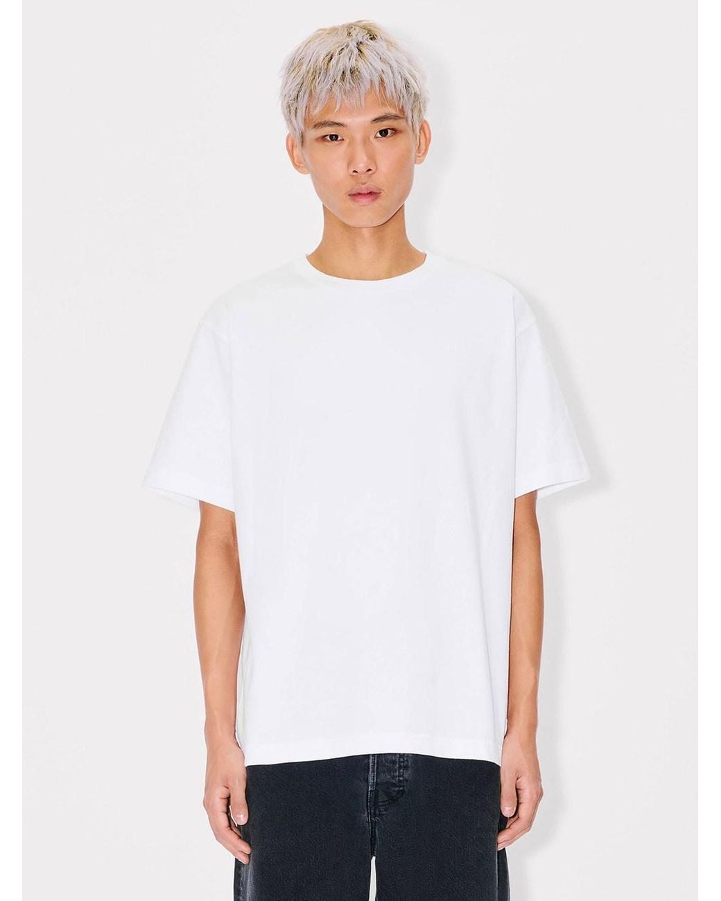 KENZO White 'Boke Flower 2.0' Embroidered Oversized Cotton T-Shirt for men
