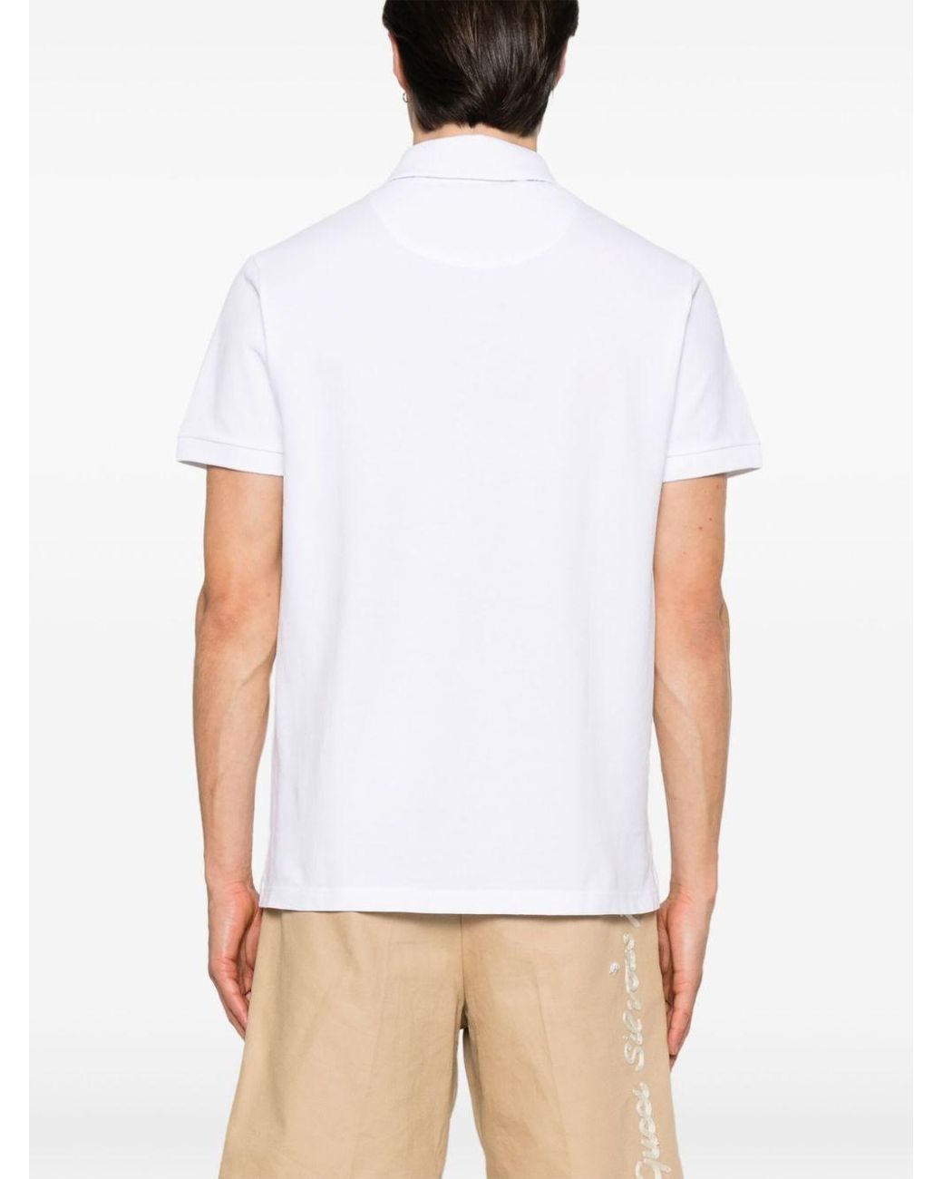 Etro White Button Placket Polo for men