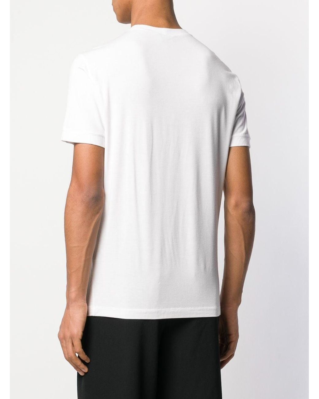 Giorgio Armani White Logo T-Shirt for men