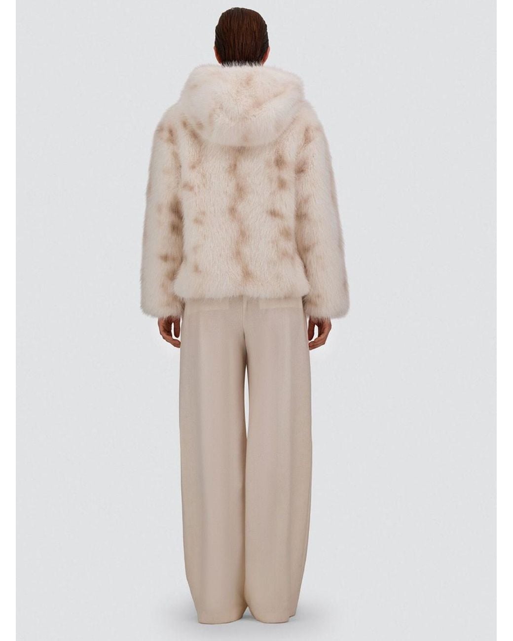 Herno Natural Faux Fur Lynx-Effect Jacket