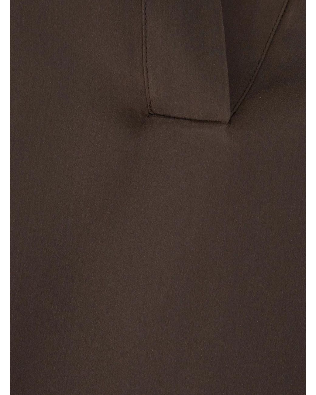 Tom Ford Brown Peach-Feel Silk Satin Polo