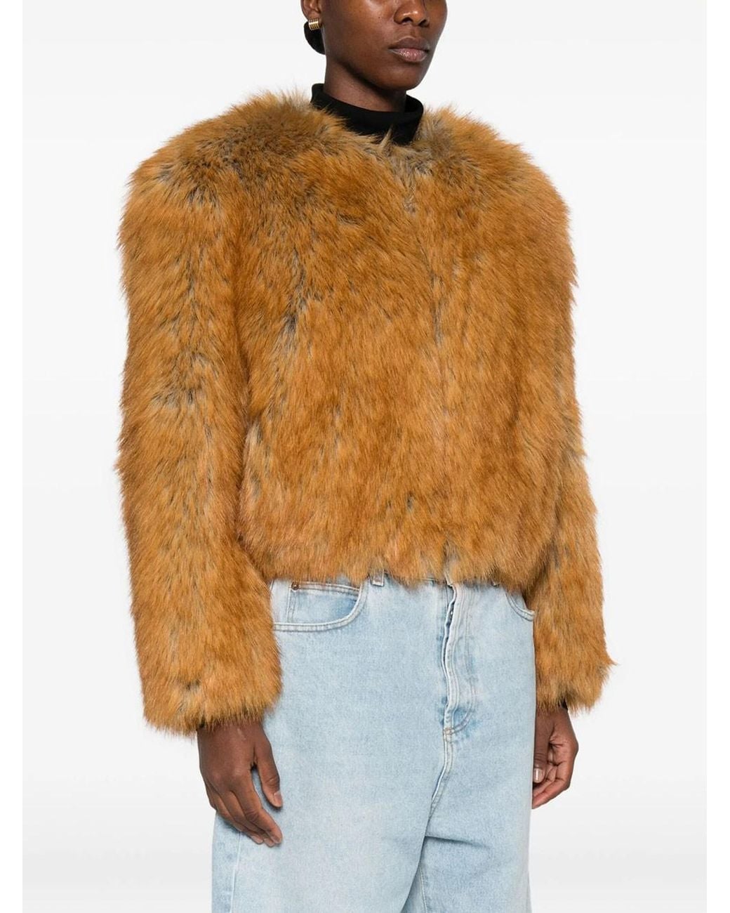 Stand Studio Brown Karly Faux Fur Jacket