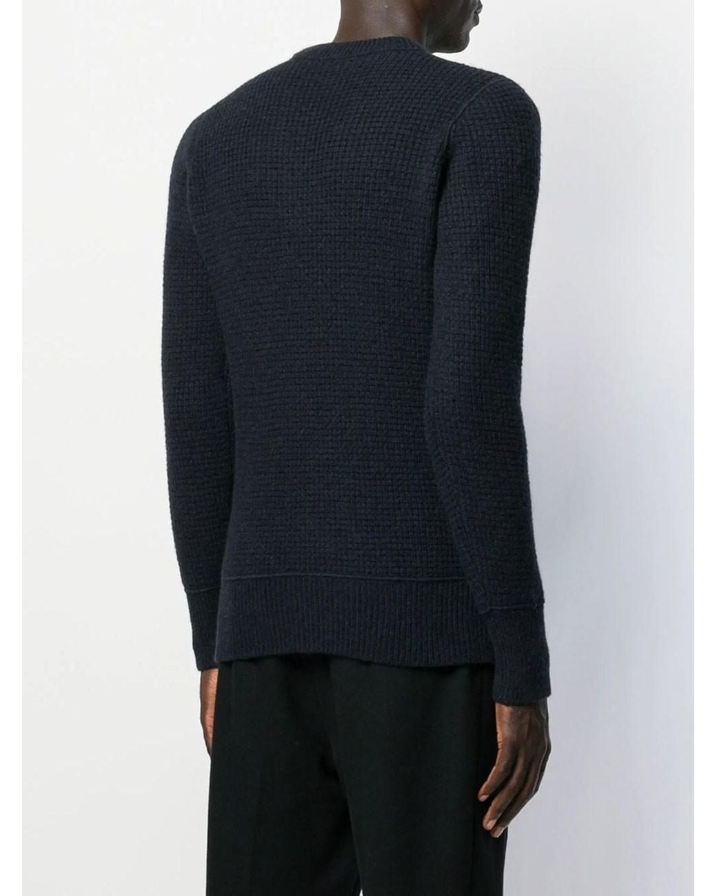 Roberto Collina Blue Merino Wool Pullover for men