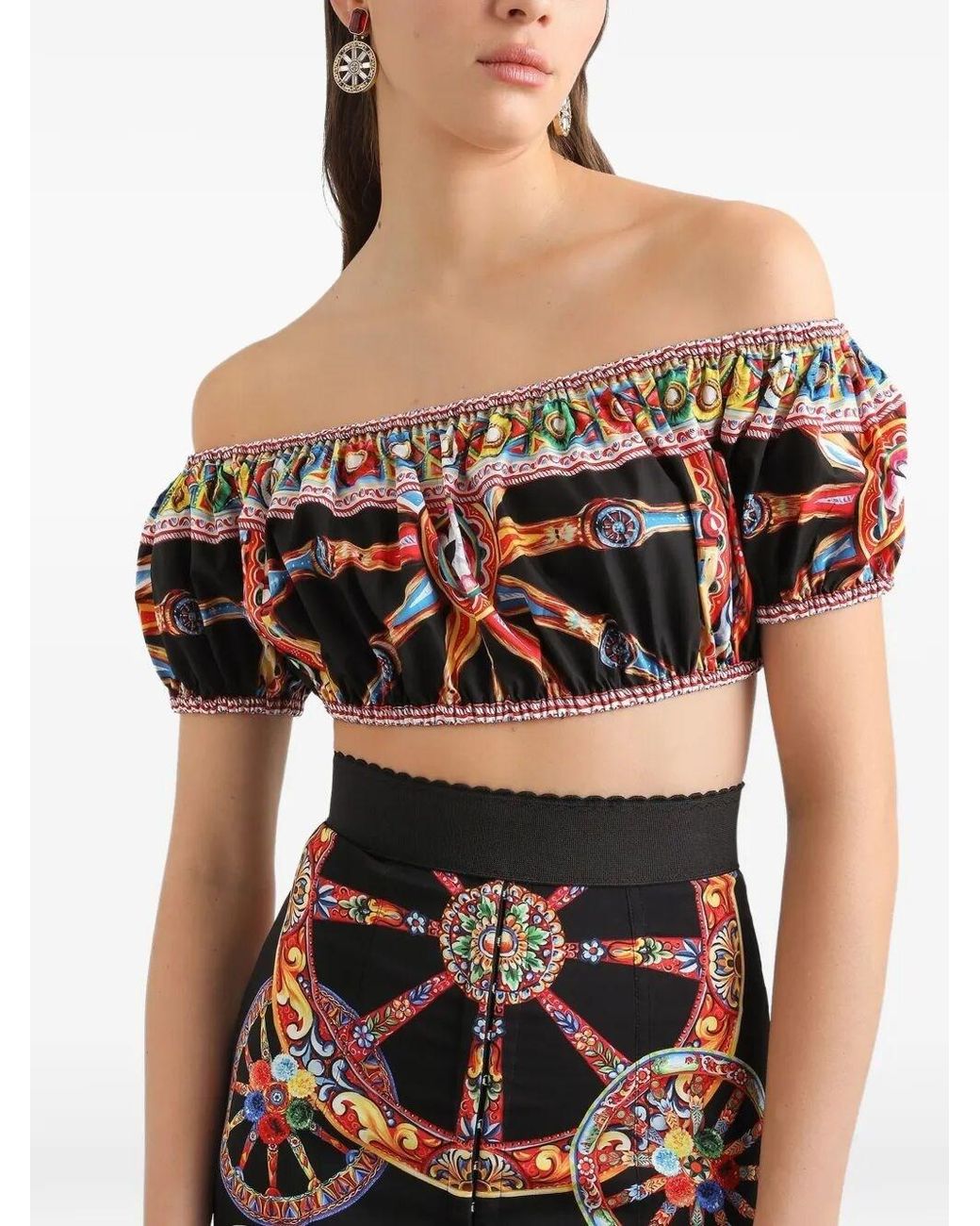 Dolce & Gabbana Black Dolce & Gabbana Printed Top