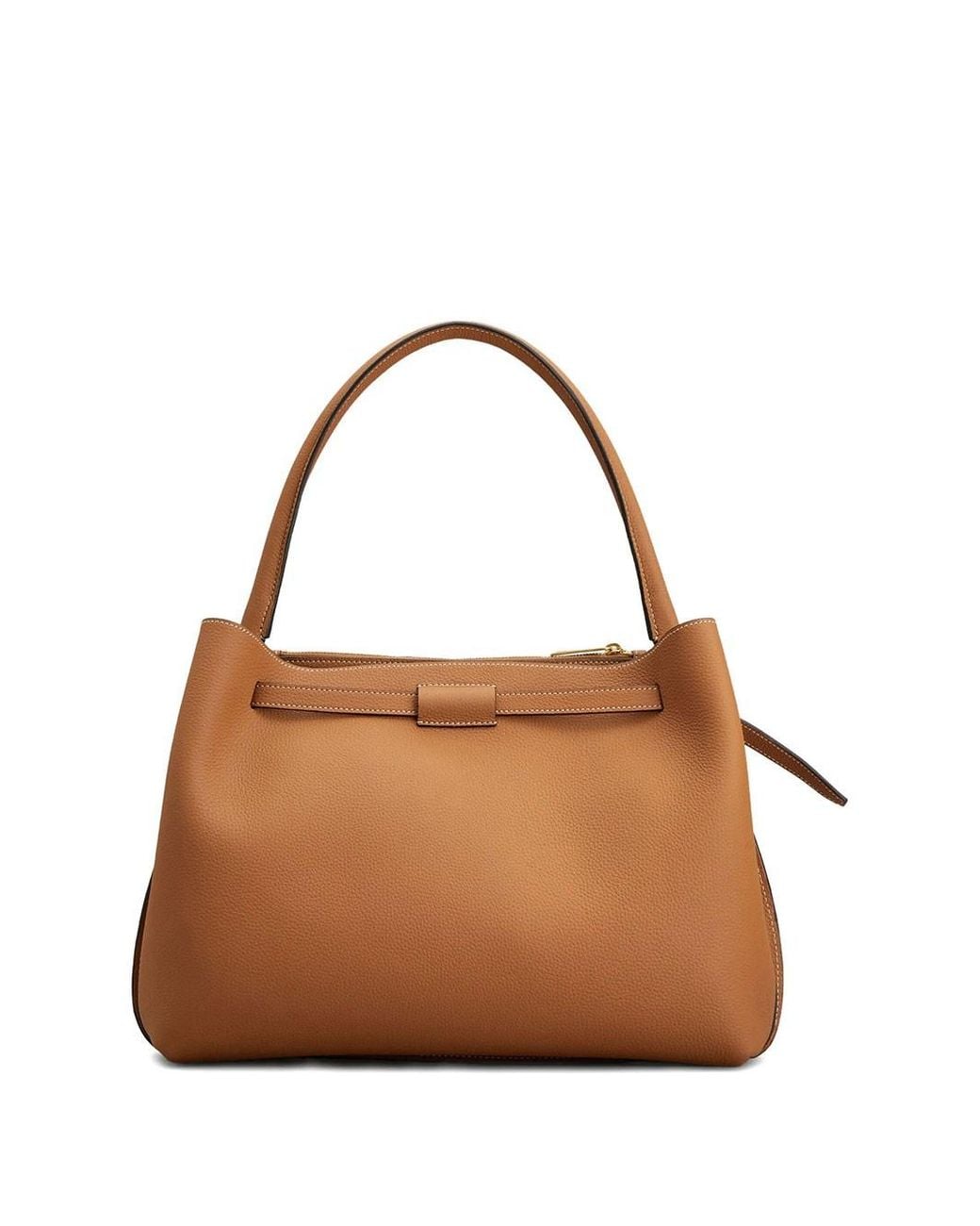 Tod's Brown Small T Signature Leather Handbag