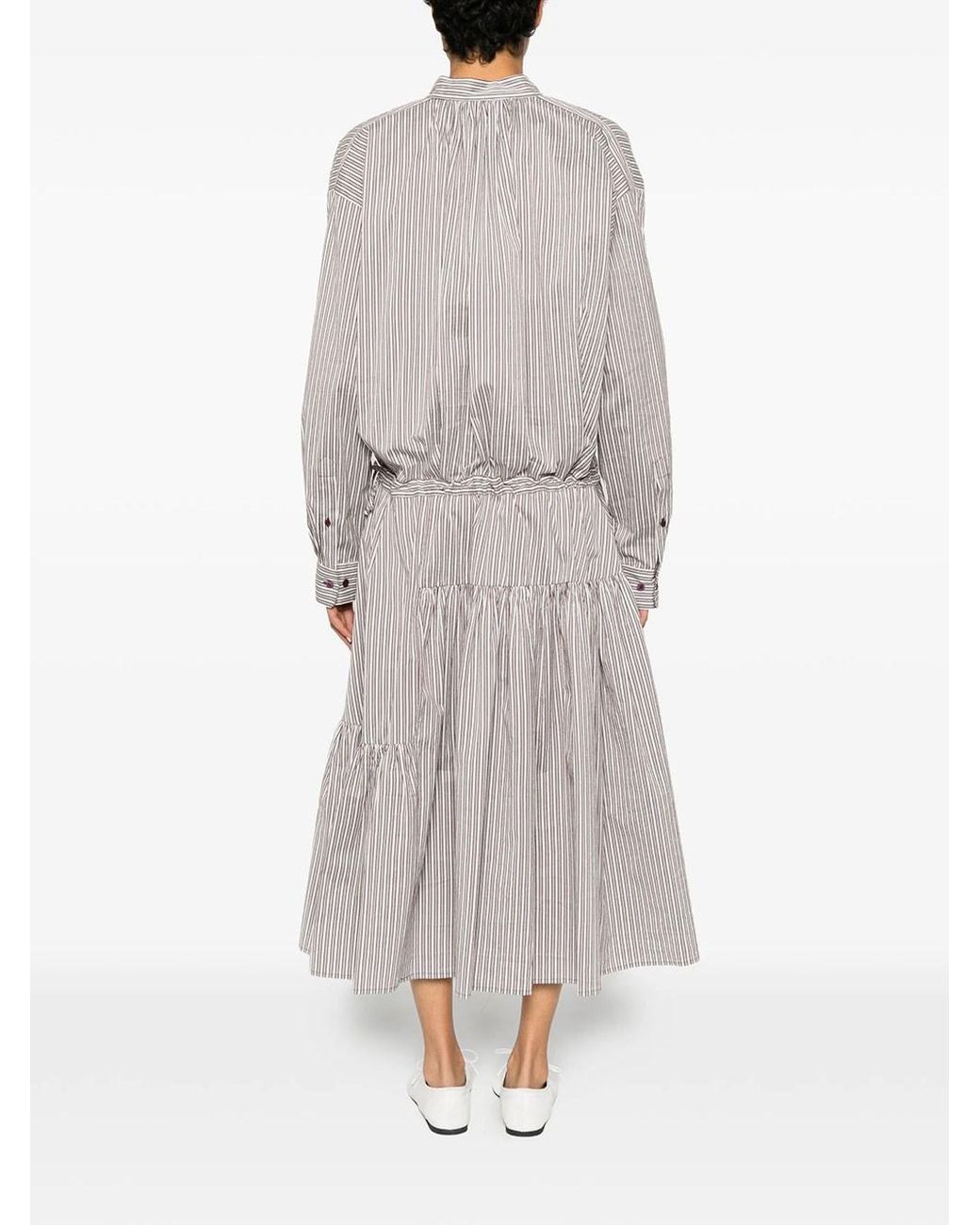 Dries Van Noten Gray Abito Lungo Denvo