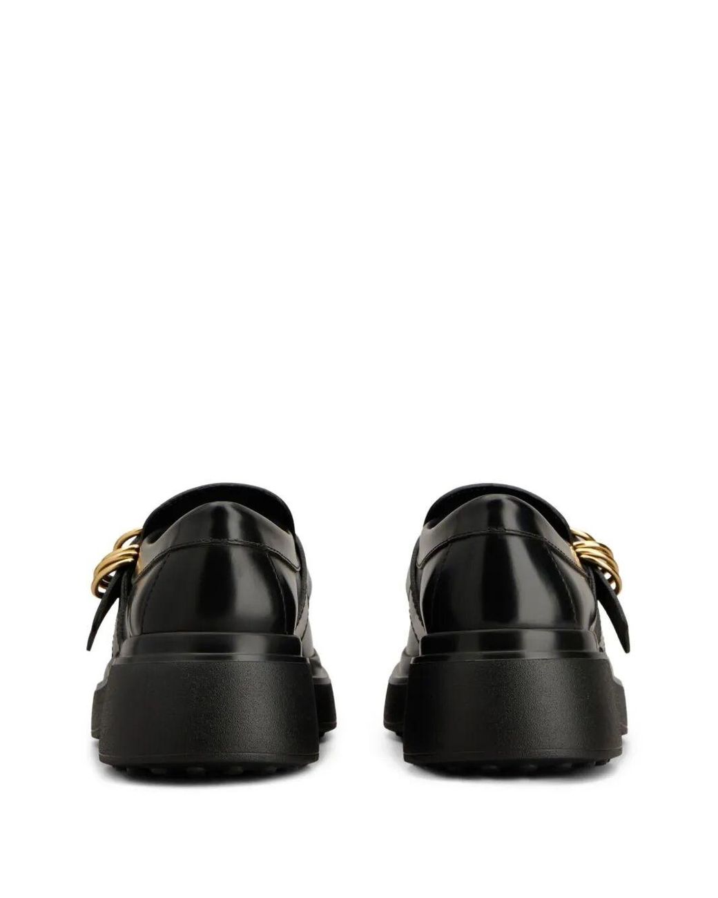 Tod's Black Leather Slip-On Shoes