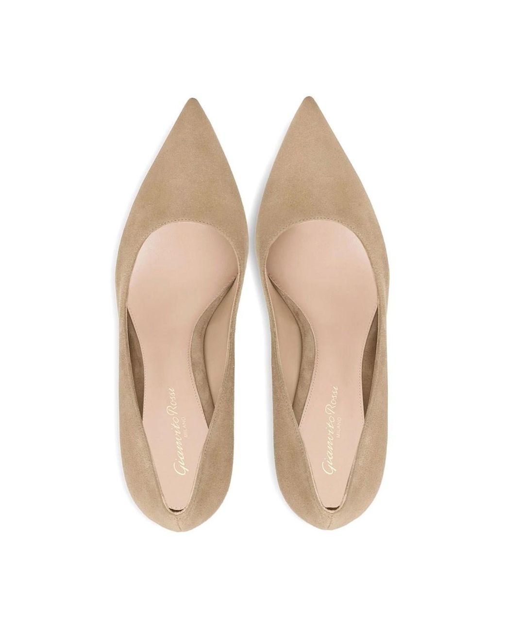Gianvito Rossi White Gianvito 85 Suede Pumps