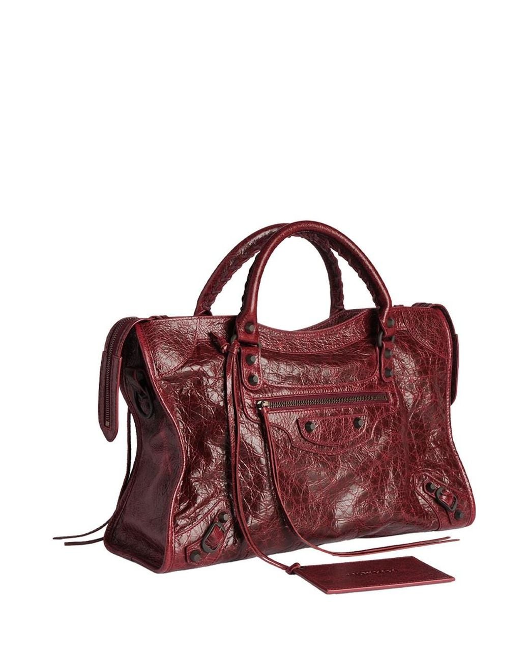 Balenciaga Purple Arena Le City Medium Leather Bag