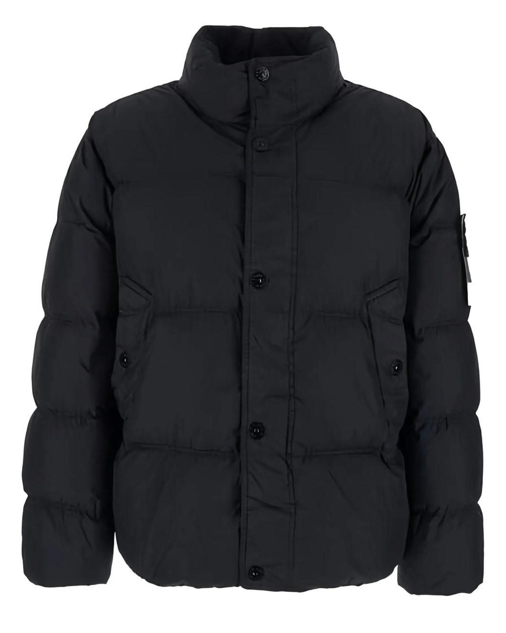 Stone Island Black Water-Repellent And Wind-Resistant Down Jacket for men
