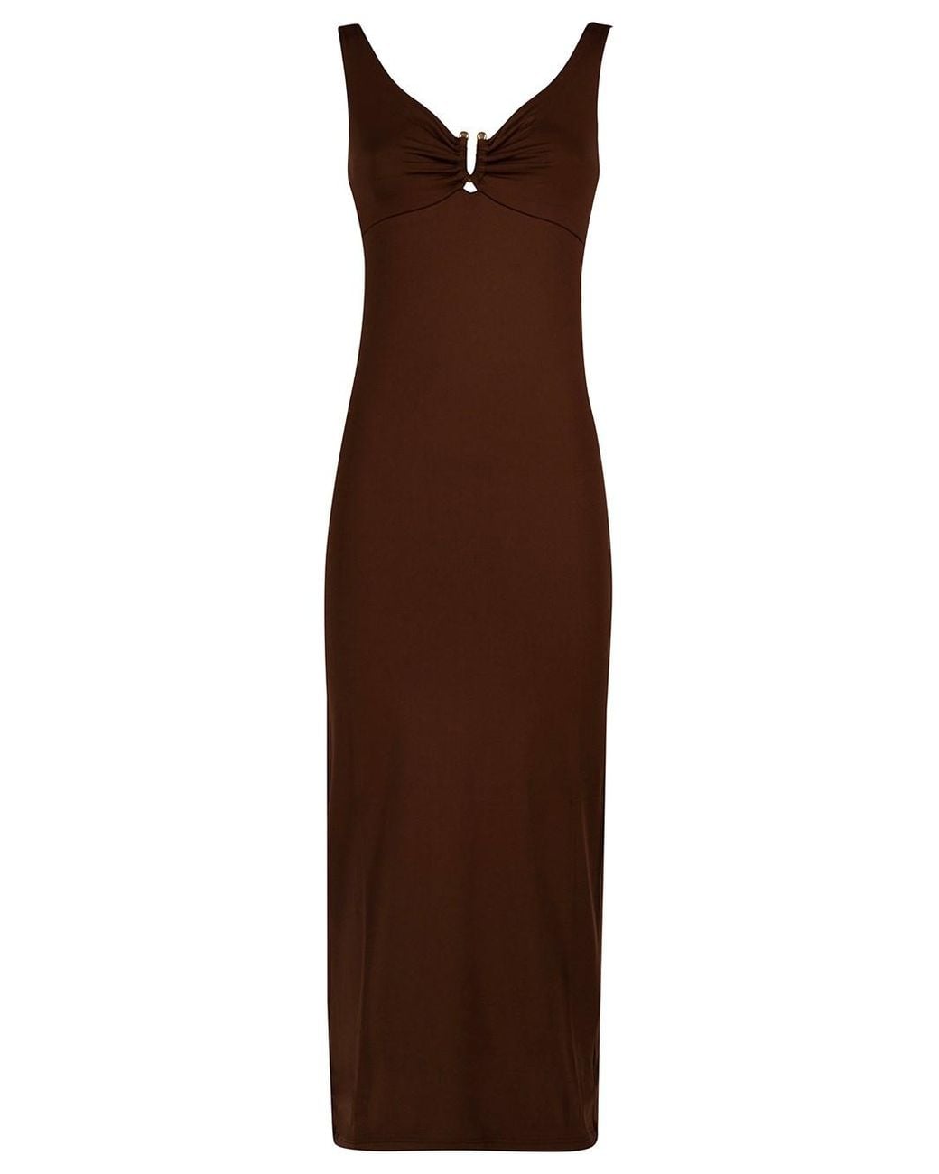 Fisico Brown Buckle Dress