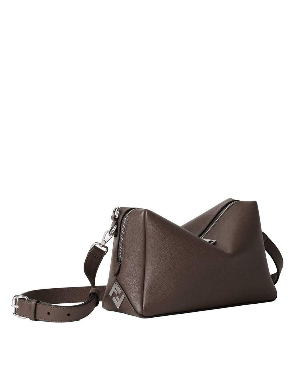 Fendi Brown Lui Medium Leather Shoulder Bag for men