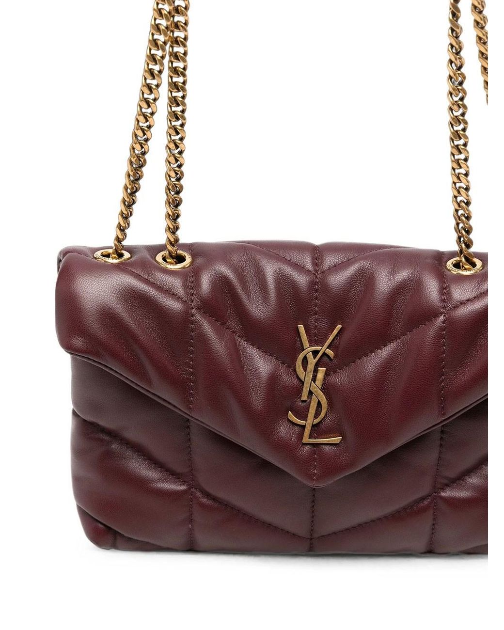 Saint Laurent Red Borsa "Loulou Puffer Toy Mini"