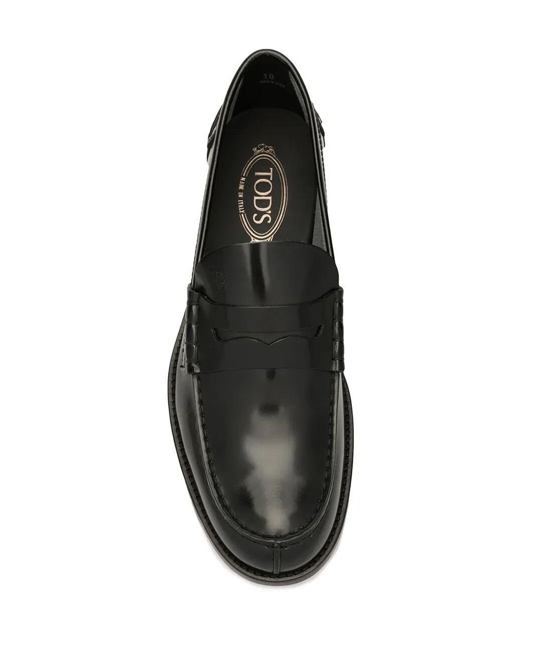 Tod's Black Patent Leather Loafers for men