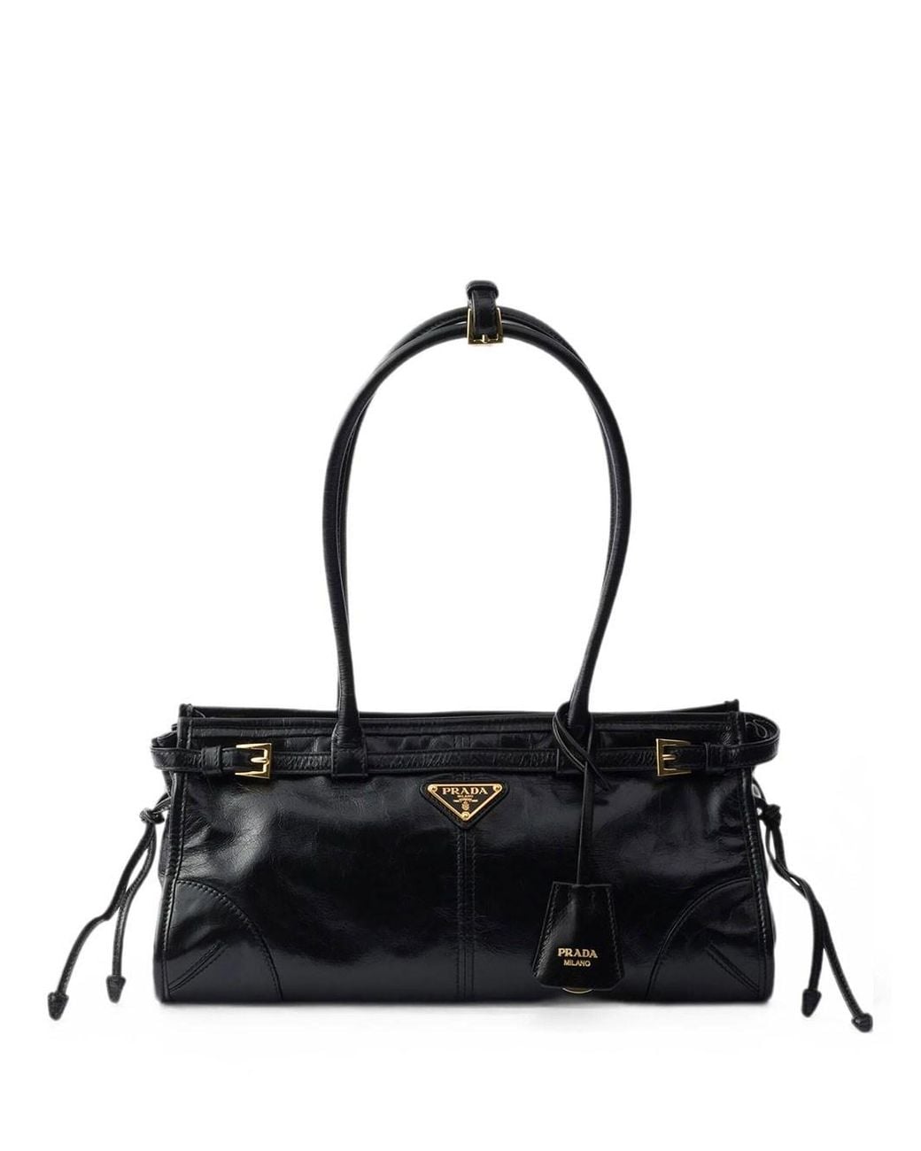 Prada Black Bonnie Medium Leather Handbag