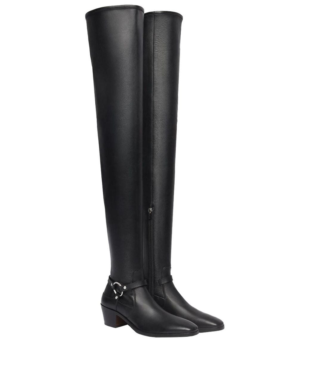 Tom Ford Black Stivali Sopra Il Ginocchio "Clint"