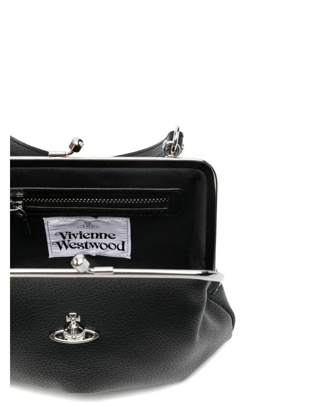Vivienne Westwood Black Polyurethane Shoulder Bag