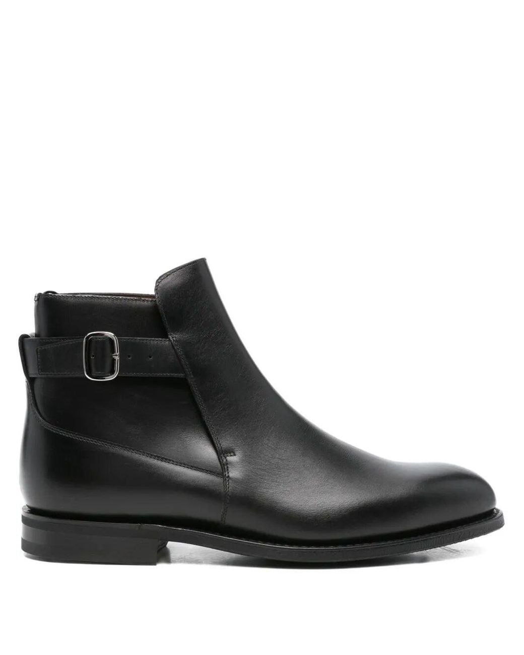 Church's Black Buckle-Fastening Leather Ankle Boots for men