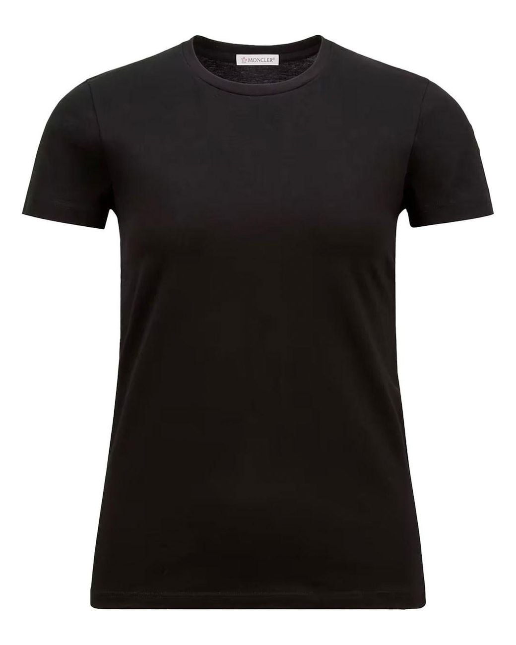 Moncler Black Logo Patch Cotton Jersey T-Shirt