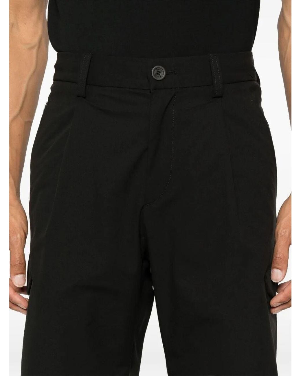 Herno Black Cargo Functional Bermudas for men