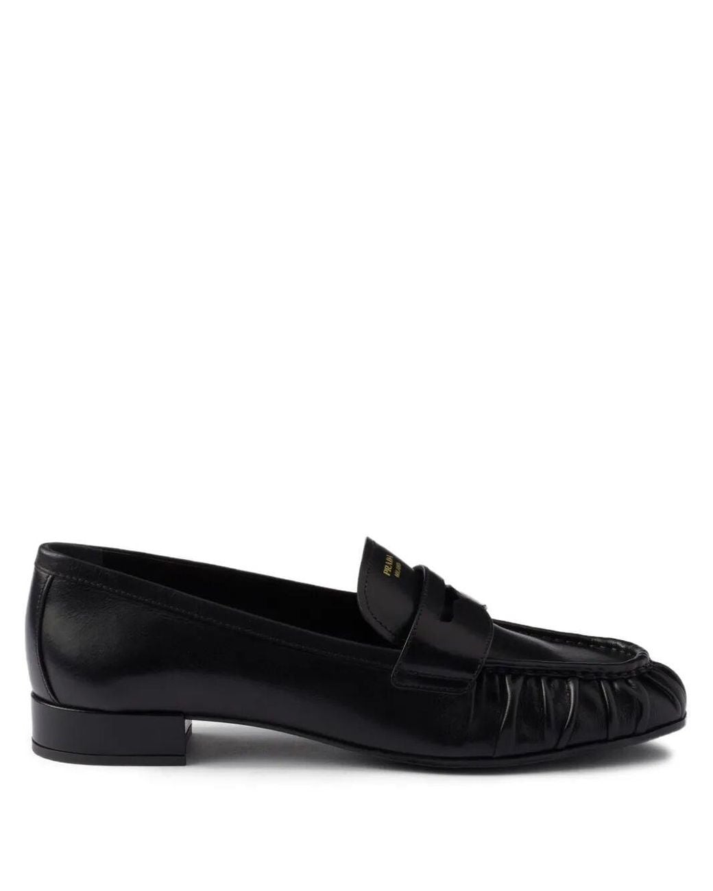 Prada Black Leather Loafers