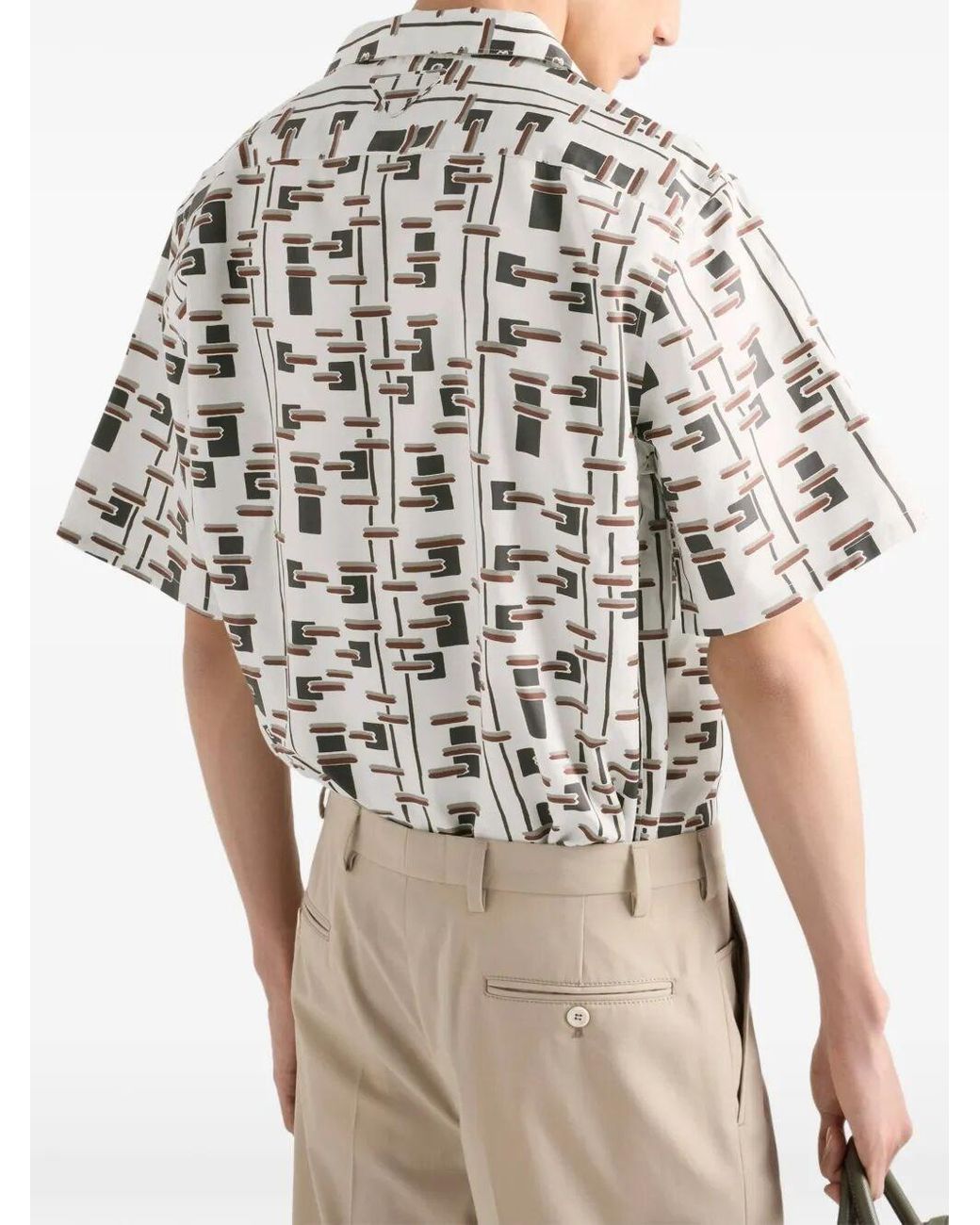 Prada White Neutrals Shirts for men