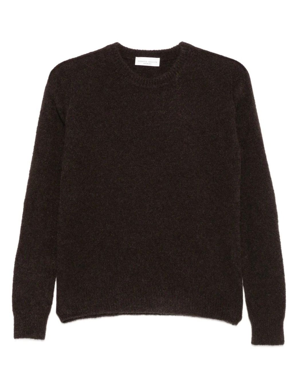 Roberto Collina Black Crew Neck Long Sleeve Pullover