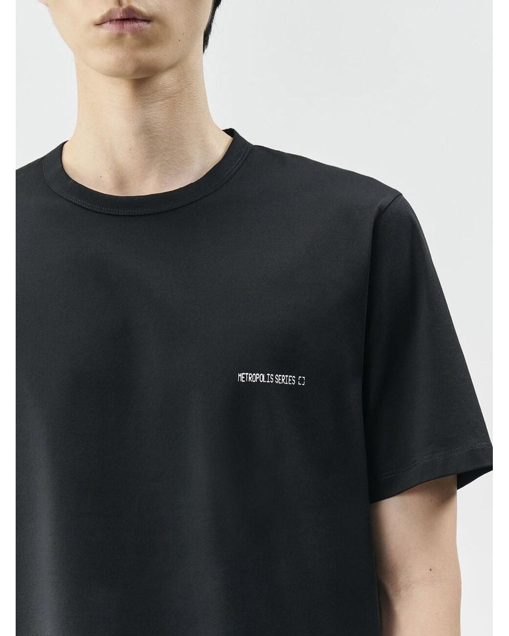 C P Company Black T-Shirt "Metropolis Series" for men