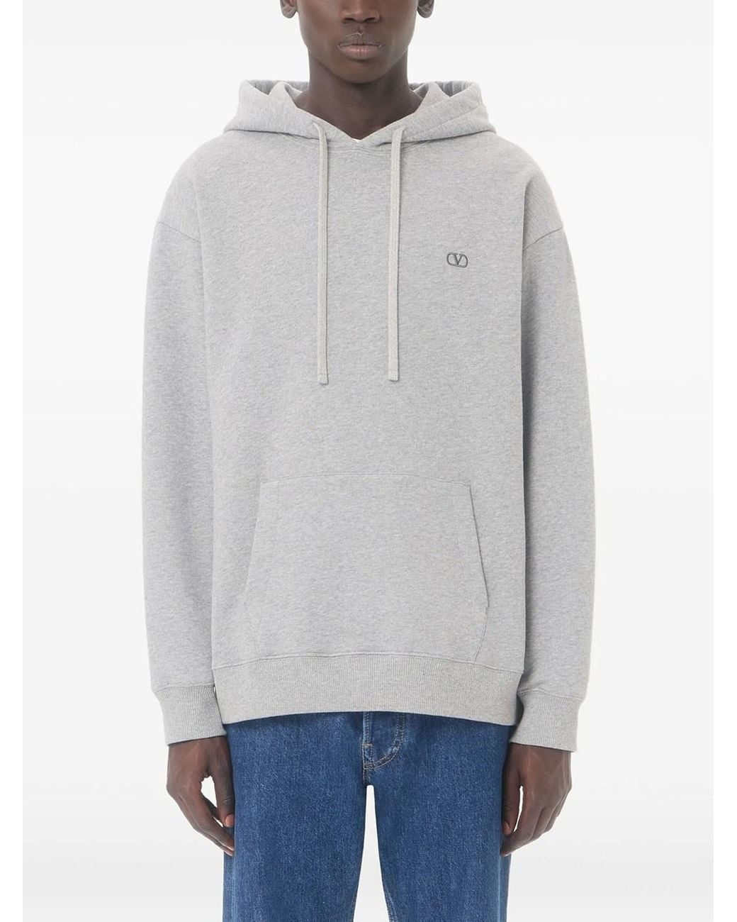 Valentino Garavani Gray Hooded Sweatshirt for men