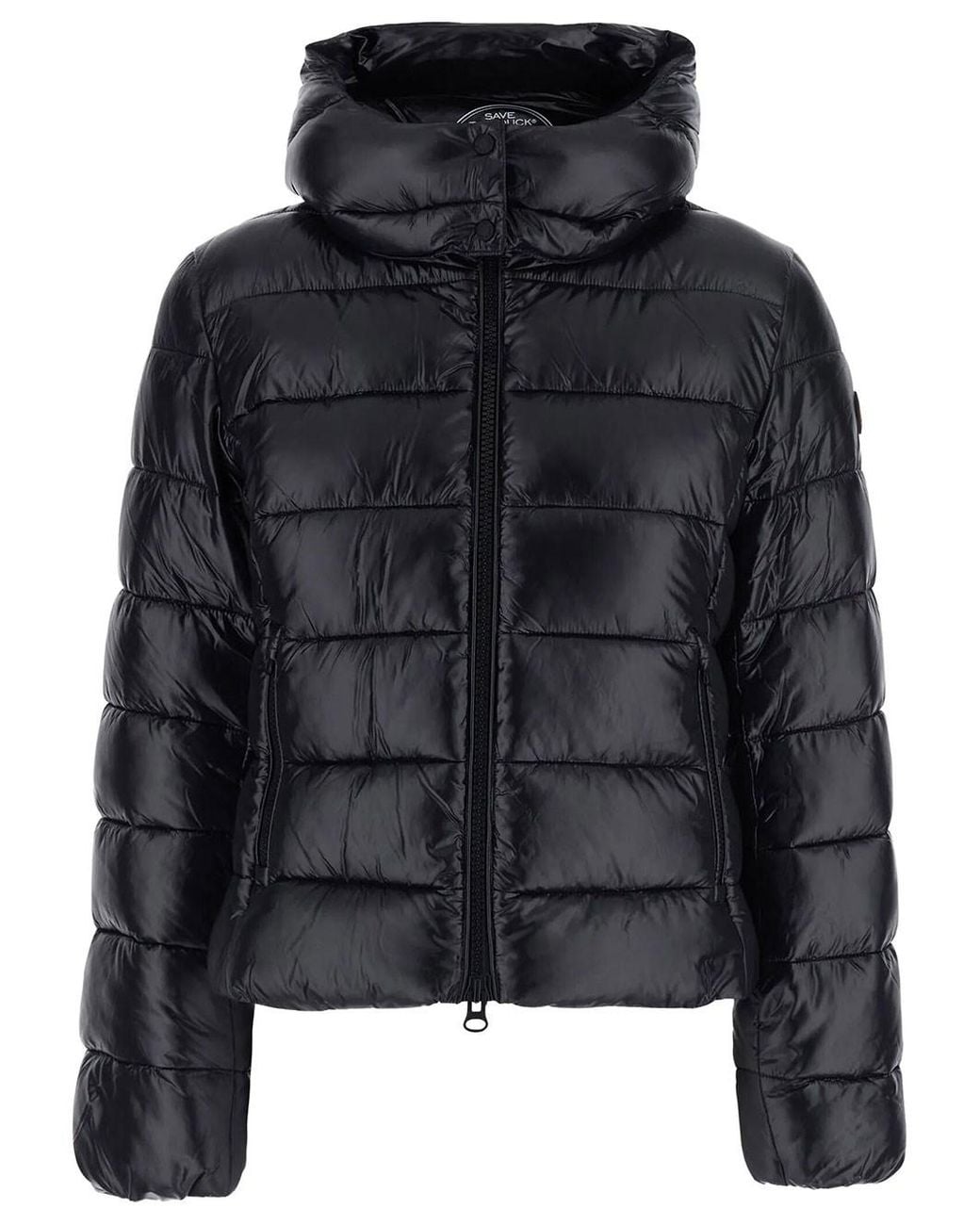 Save The Duck Black Cosmary Lacquered-look Down Jacket
