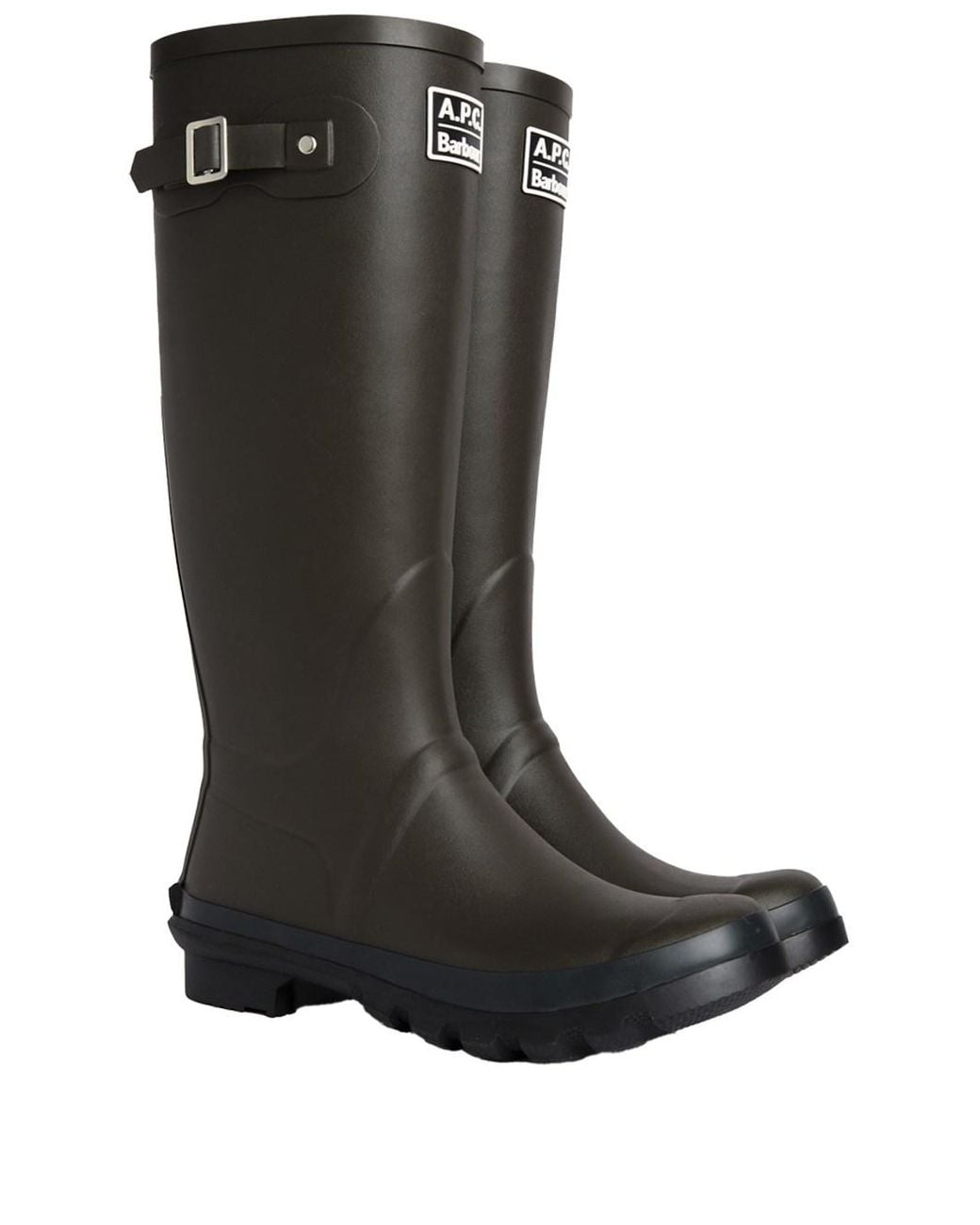 Barbour Black X A.P.C. Rubber Wellington Boots