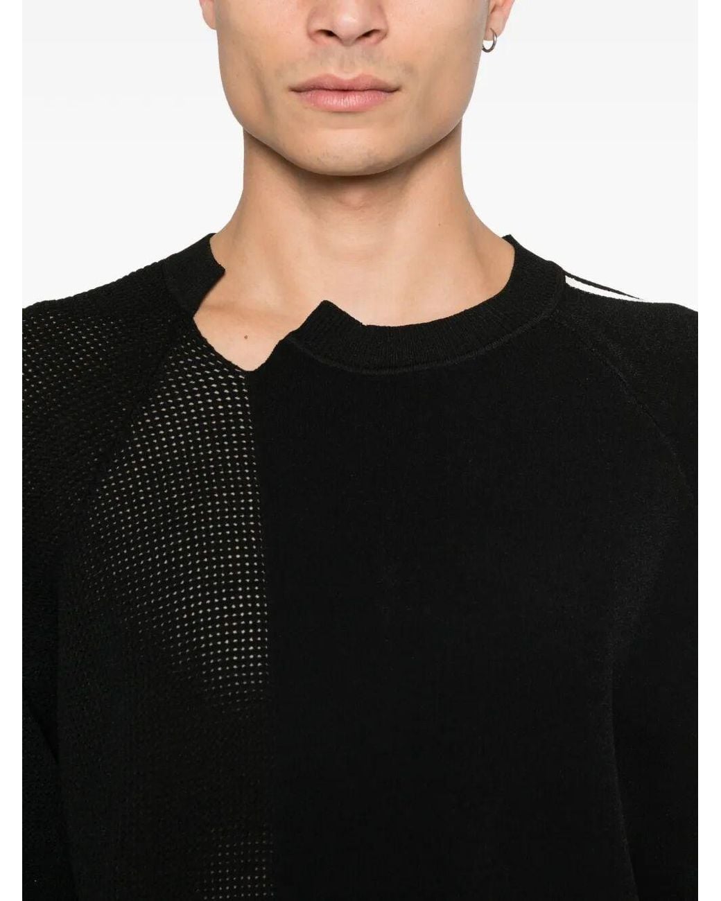 Y-3 Black Logo Knit Sweater for men