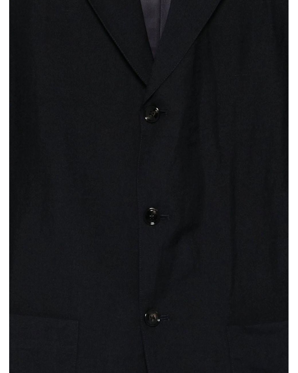 Cellar Door Black Jake Patch-pocket Single-breasted Wool Blend Jacket for men