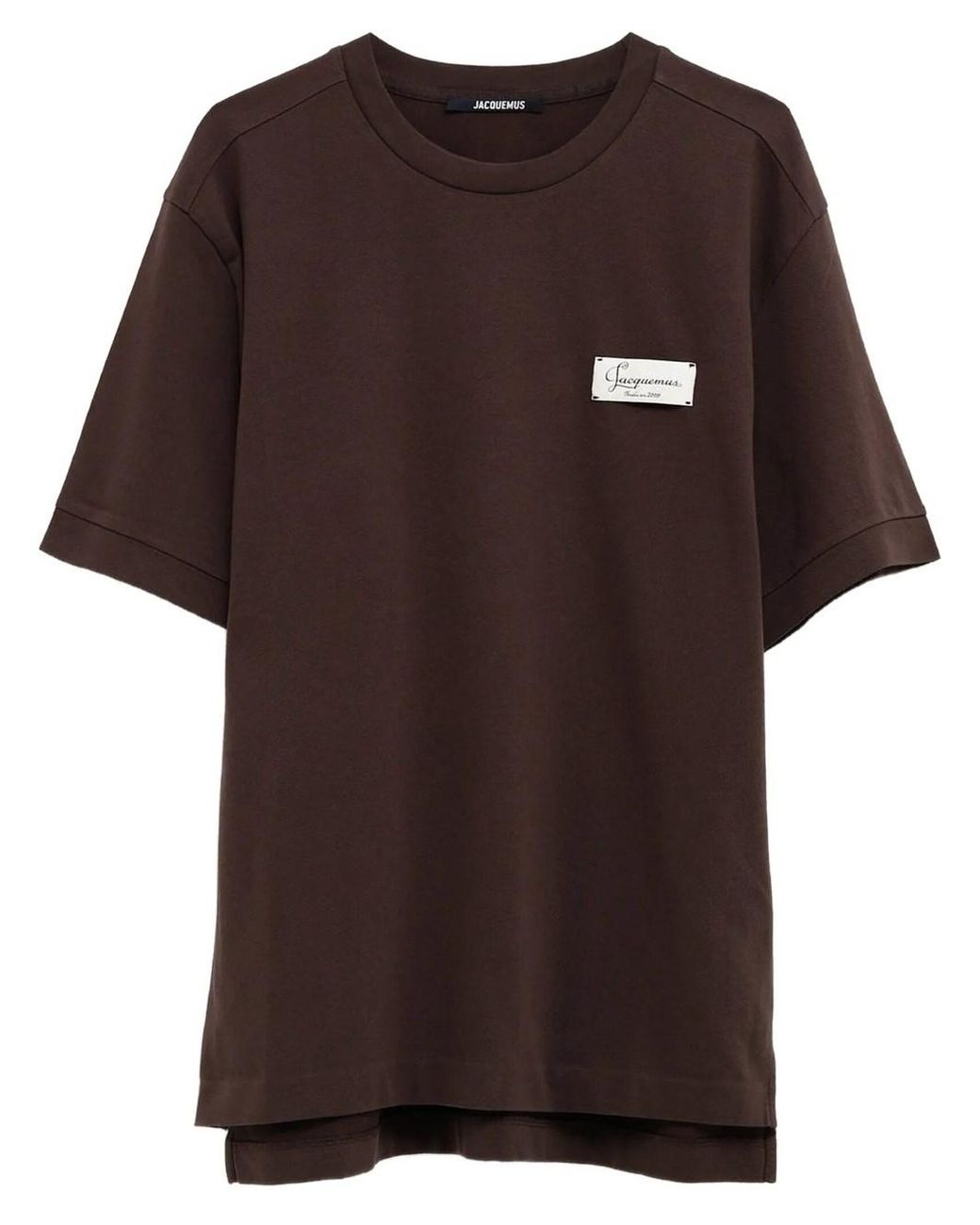 Jacquemus Brown T-Shirt A Maniche Corte Corso for men