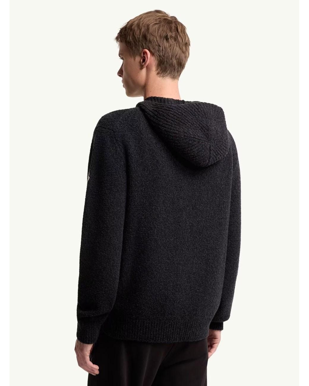 Moncler Black Zip-Up Hoodie for men