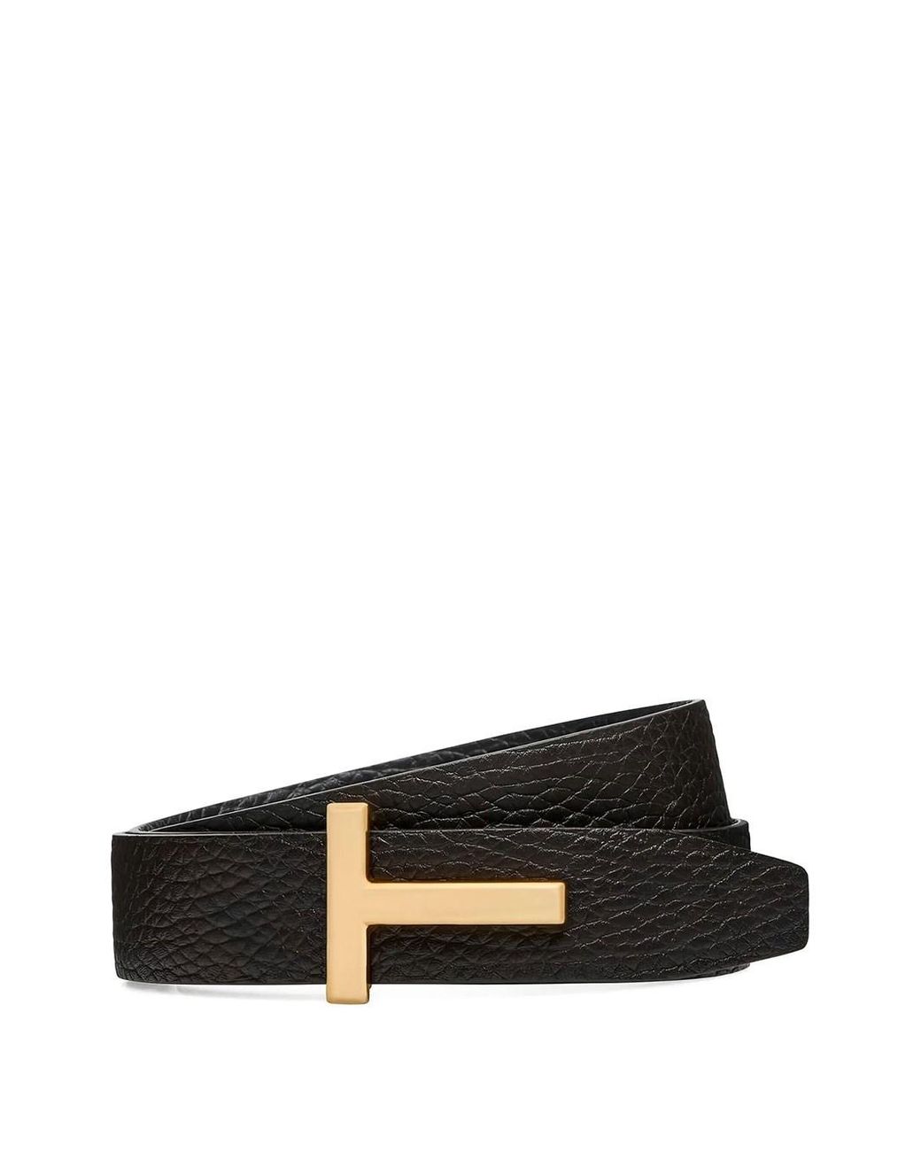 Tom Ford White Textured Reversible Belt for men