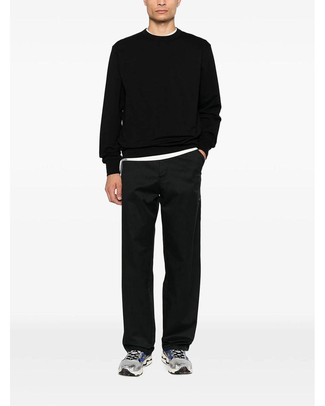 C P Company Black Felpa Girocollo for men