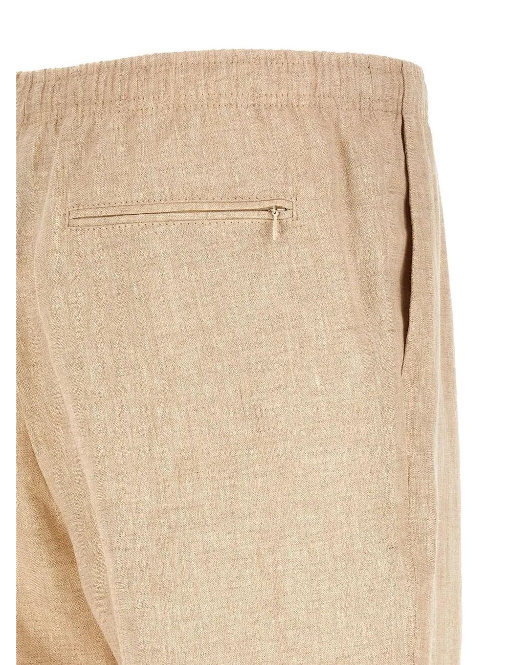 Cellar Door Natural Alfred Linen Trousers for men