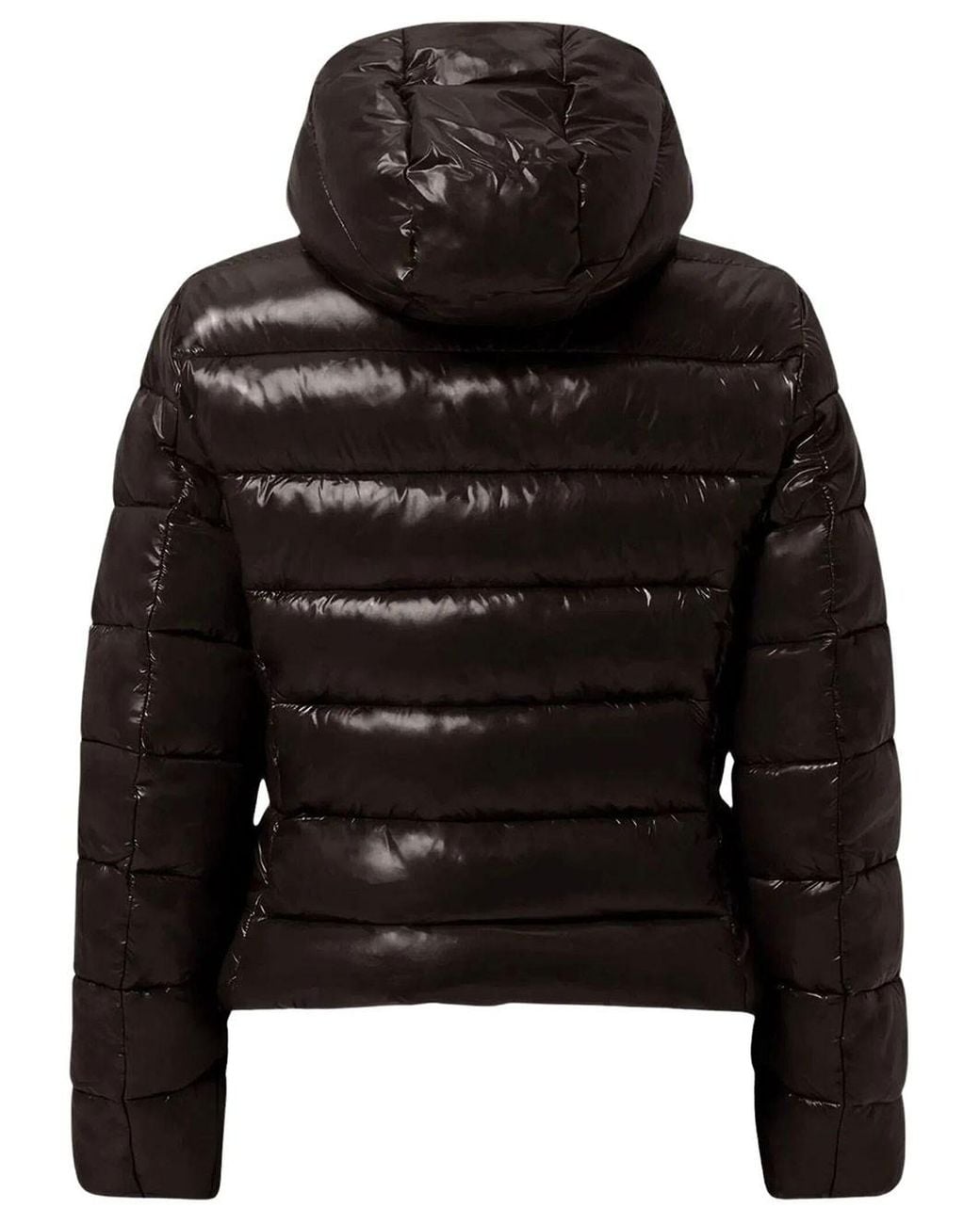 Save The Duck Black Cosmary Lacquer-effect Down Jacket