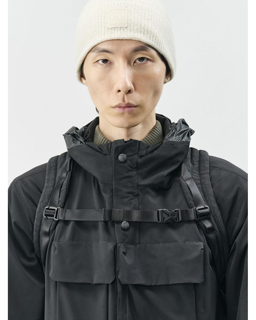 C P Company Black Metropolis Series Backpack In Quartz Fabric for men