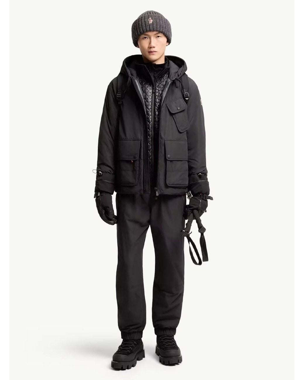 Moncler Gray Grenoble: Joggers Con Vita Elasticizzata for men