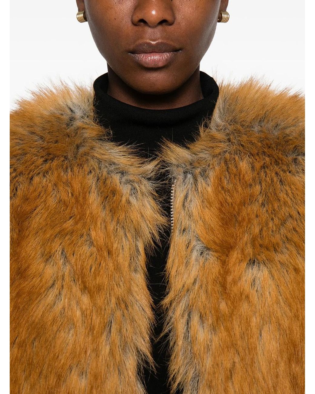 Stand Studio Brown Karly Faux Fur Jacket