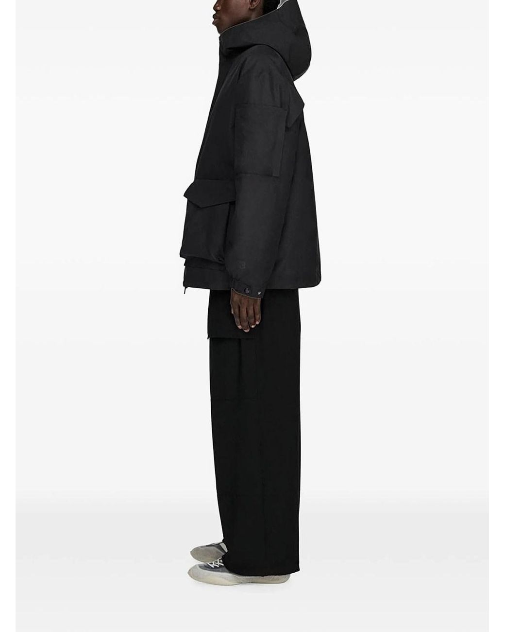 Y-3 Black Giacca Con Cappuccio Imbottita Gtx" for men